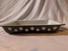 Vintage Pyrex Black Snowflake 548B Casserole 1 1/4 Quart Dish BEAUTIFUL AND RARE