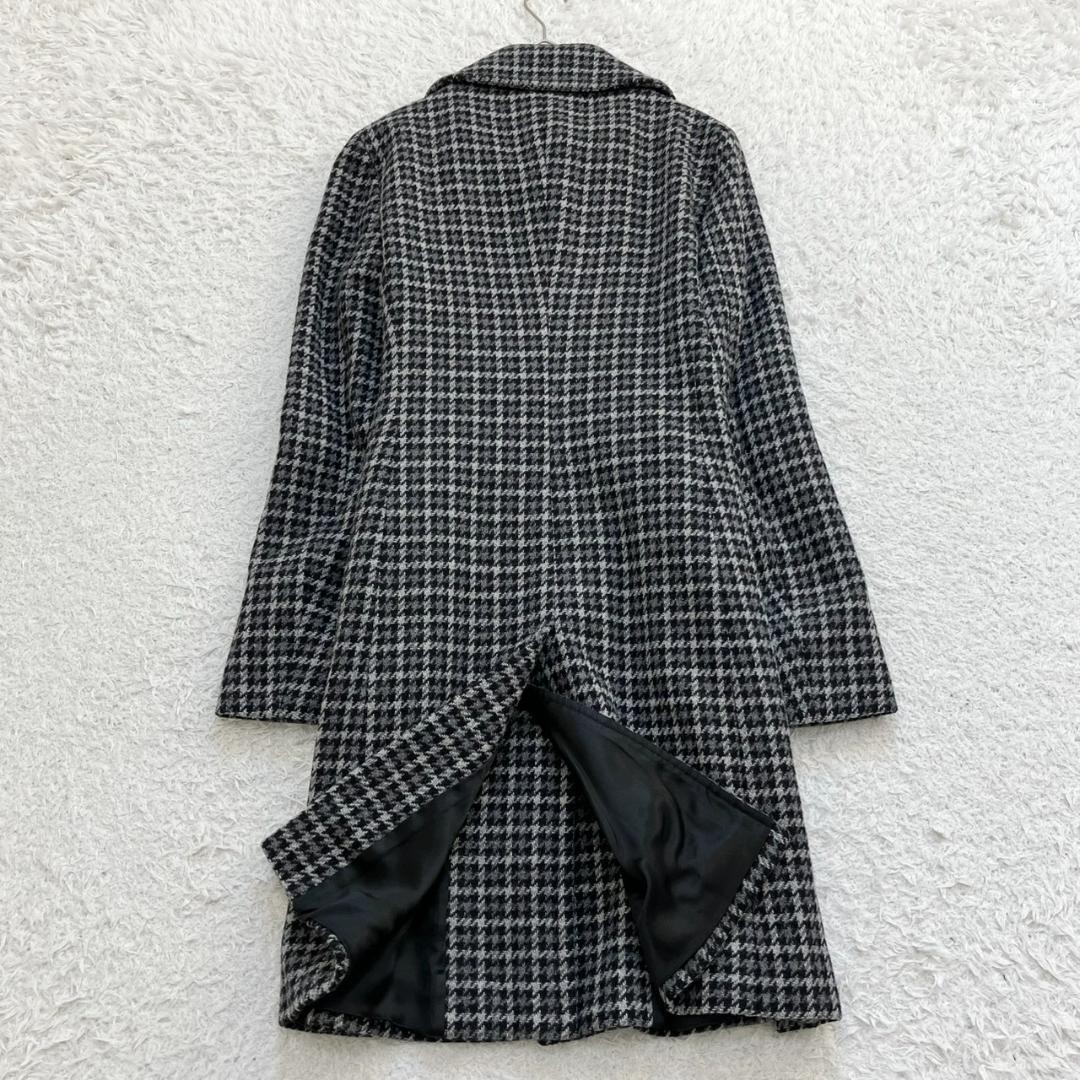 Max Mara Houndstooth pattern Long Coat Jacket Blo… - image 6