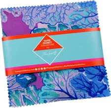 Kaffe Fassett Classics Plus Royal Fabric Charm Pack 42 Squares 100 Cotton