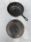 Vintage Old Wagner Sidney -0- No 8 Cast Iron Skillet With Lid Used (READ)