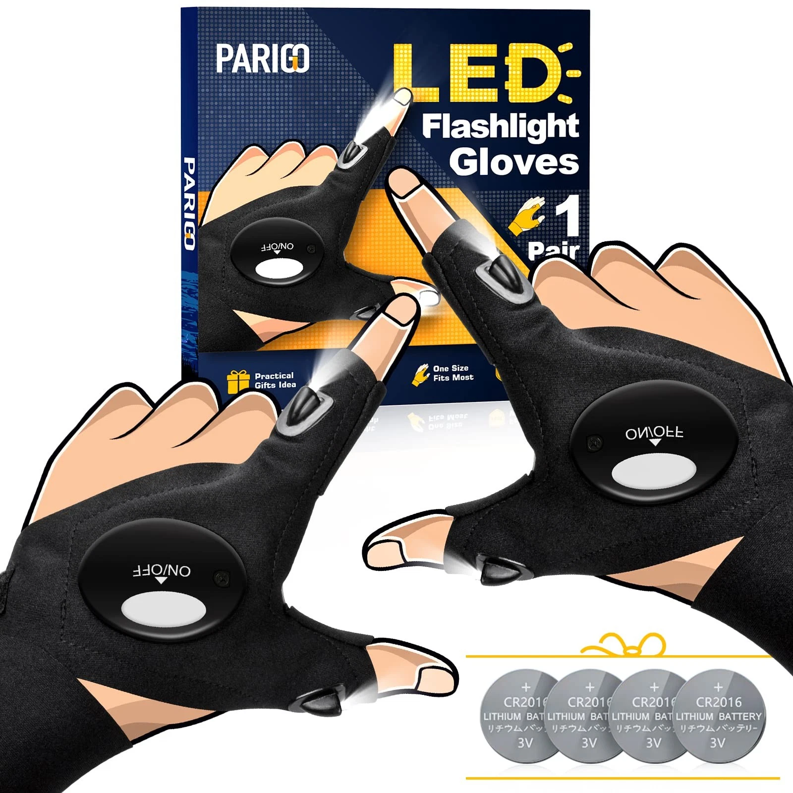 Fathers Day Dad Gifts from Daughter Wife Son, Lights Finger Flashlight Gloves...