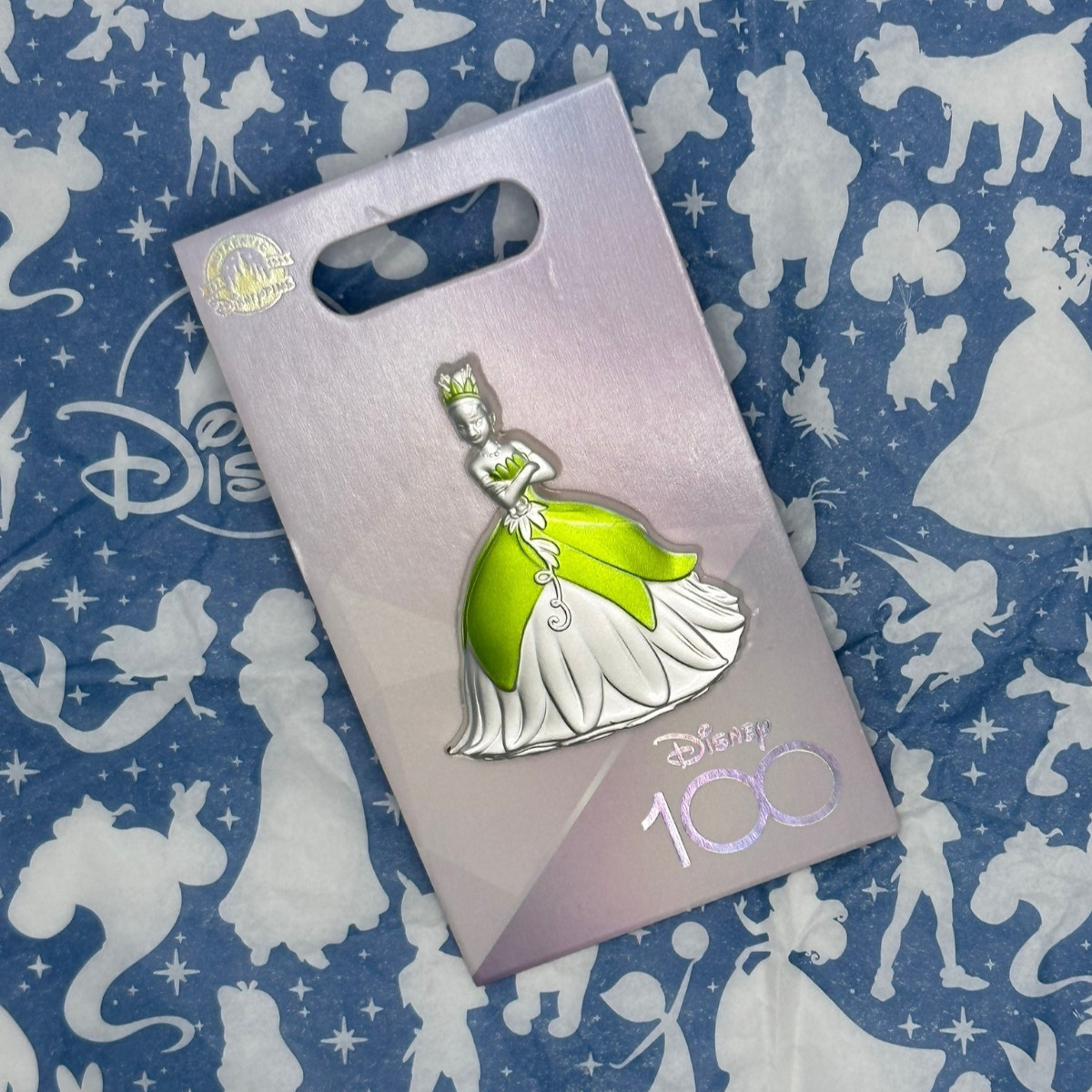 100th Anniversary Disney Platinum Princess Tiana Pin — 100 Years of Wonder, New