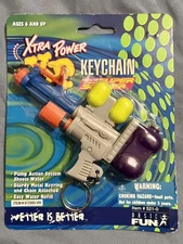 Super Soaker XP Squirt Gun Keychain 1996 Basic Fun / Larami New in Package