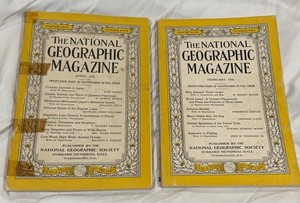 National Geographic Magazines Vtg 1936, 6 Issues Jan, Mar, May, Jul, Oct, Nov VG