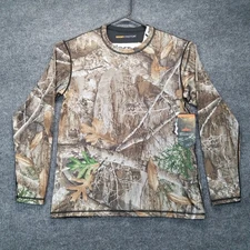 Habit Scent Factor Shirt Mens Medium M Brown Realtree Edge Camouflage Reversible
