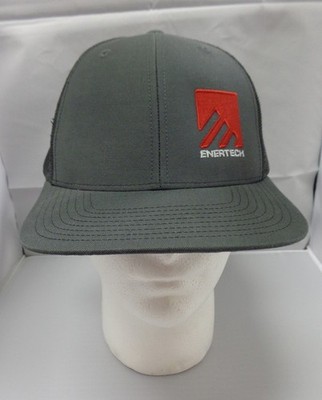 Enertech Resources Embroidered Adjustable Baseball Cap Trucker Hat Gray / Black
