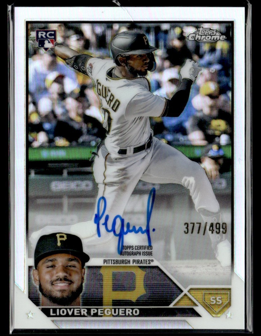 2023 Topps Chrome Rookie Autographs Refractor Liover Peguero Rookie Auto 377/499