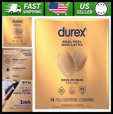 Durex Real Feel Latex-Free Lubricated Condoms 36 Count