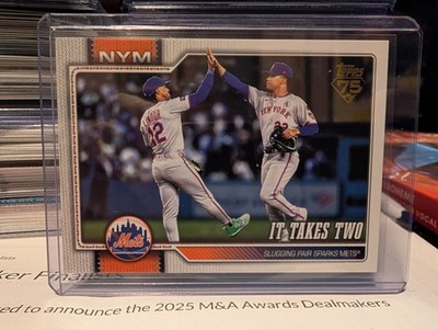 2026 Topps Series 1 GOLDEN MIRROR It Takes Two #52 Mets Lindor Soto SSP