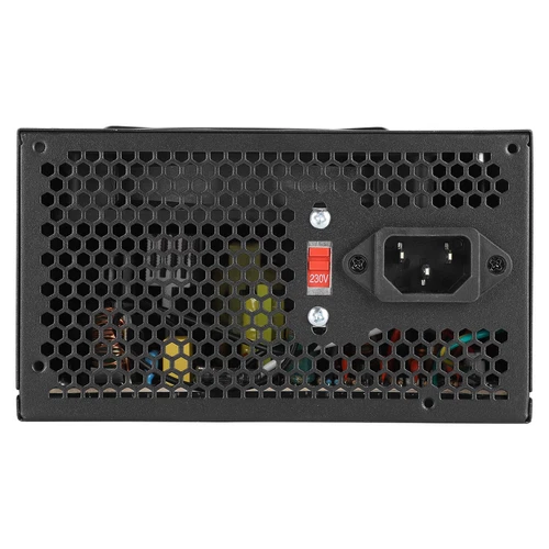 Computer Power Supply For Desktop Red Silent Fan Atx 24‑Pin Rated 500W Adj SPC
