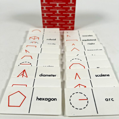 TASKMASTER TILES 24 Geometry Learning Tiles Teaching Dominos Resource Study Aide