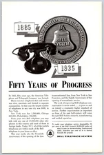 1935 Print Ad Bell Telephone System Fifty Years of Progress 1885-1935 AT & T