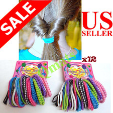 12 PK Girl Soft Nylon Ring Elastic Ties Hair Band Hairband Rope 12X48 576 RESALE