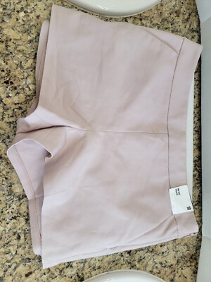 Express Shorts Womens Size 10 Dusty Pink Shortie Mid Rise Stretch Pink Side Zip