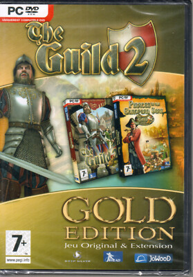 PC DVD ROM THE GUILD 2 GOLD EDITION JEU ORIGINAL & EXTENSION VIDEOSPIEL NEU!