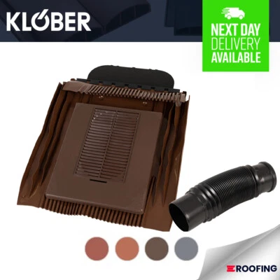 Klober - Universal Inline (Uni-Line) Roof Tile Vent With FLEXIPIPE 100/100MM