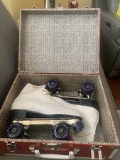 vintage roller skates Roller Derby / chicago with original hard case Size 10