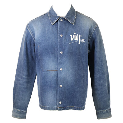 Dior HOMME x Shawn Stussy 033D491AY988 Bee Denim Jacket 44 Dior HOMME x Shawn Stussy 033D491AY988 Bee Denim Jacket 44