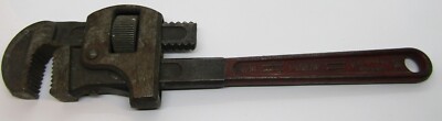 Vintage - Dunlap Straight Pipe Wrench 14  Drop Forged Steel/ Made In USA