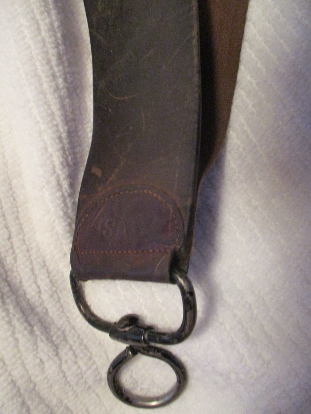 ANTIQUE LEATHER RAZOR STRAP STROP HONING STRAIGHT RAZOR SHARPENING