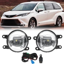 Fit 2021-25 2022 2023 Toyota Sienna Wire Harness Switch Pair LED Fog Lights Kit