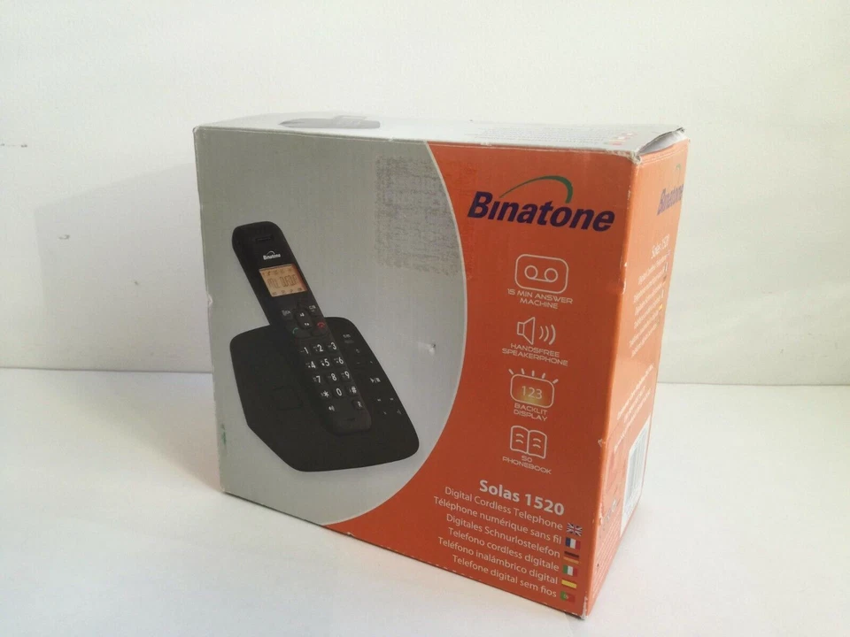 NUEVO Binatone Solas 1520 Teléfono inalámbrico digital único con enchufe... - Imagen 2 de 4