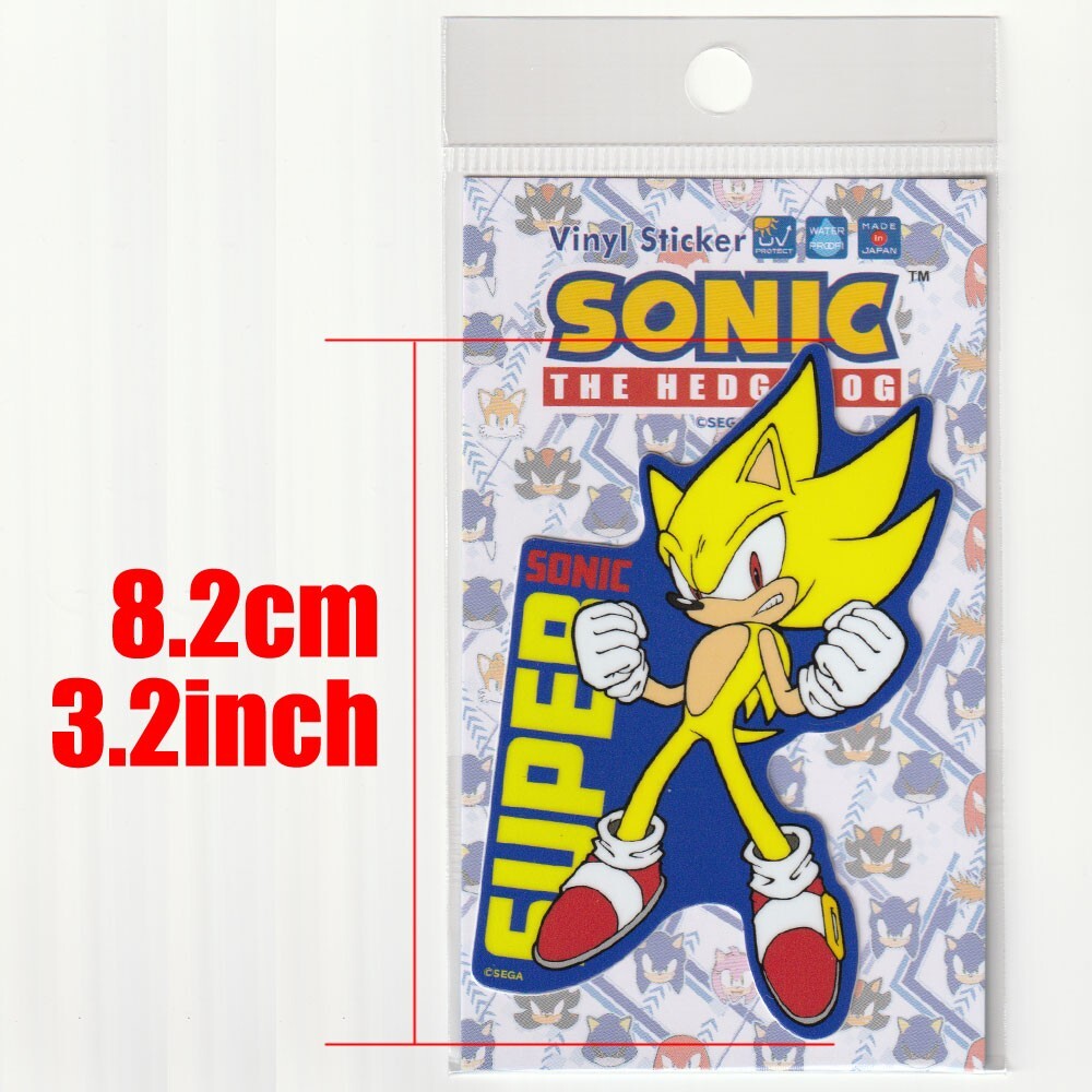 SEGA Sonic The Hedgehog Super Sonic Die Cut Vinyl Sticker Japanese