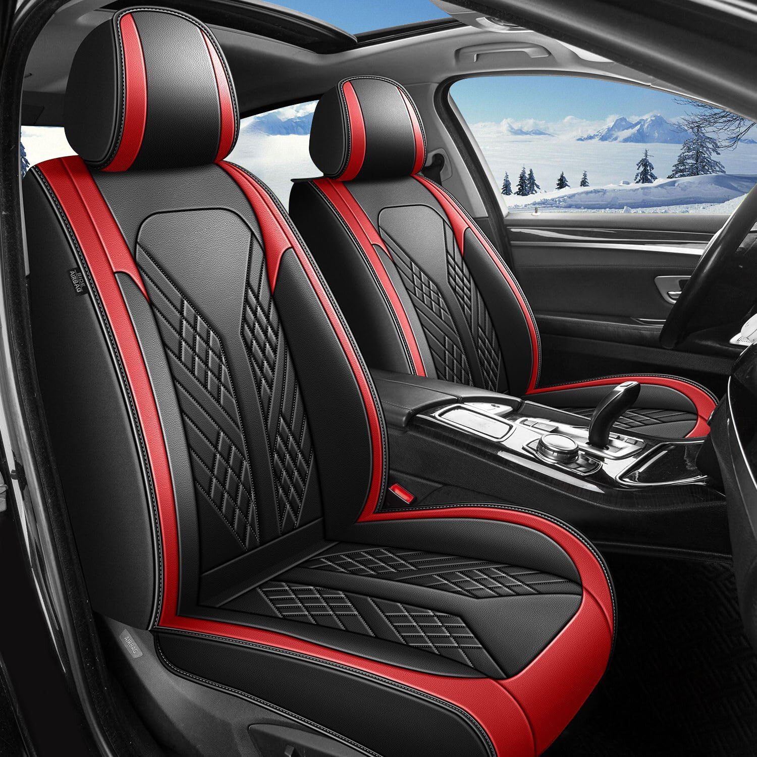 For Kia Forte 2010-2024 Full Set Car Seat Covers PU Leather Front Rear Protector