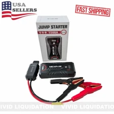 1500A Portable Battery Jump Starter 12V Jumper Cables Kit NEXPOW Factory Sealed