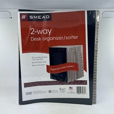Smead Expandable Indexed Sorter Top Tab Letter Size Index 1-31 Navy Blue 89294