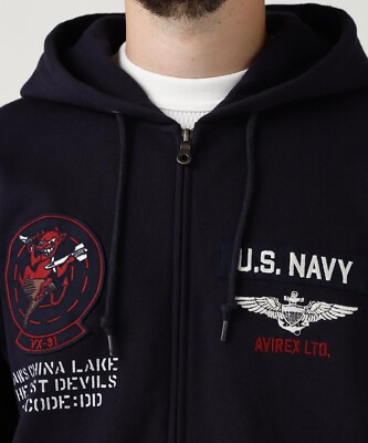 ASK availability first) AVIREX LONG SLEEVE ZIP PARKA DUST DEVILS