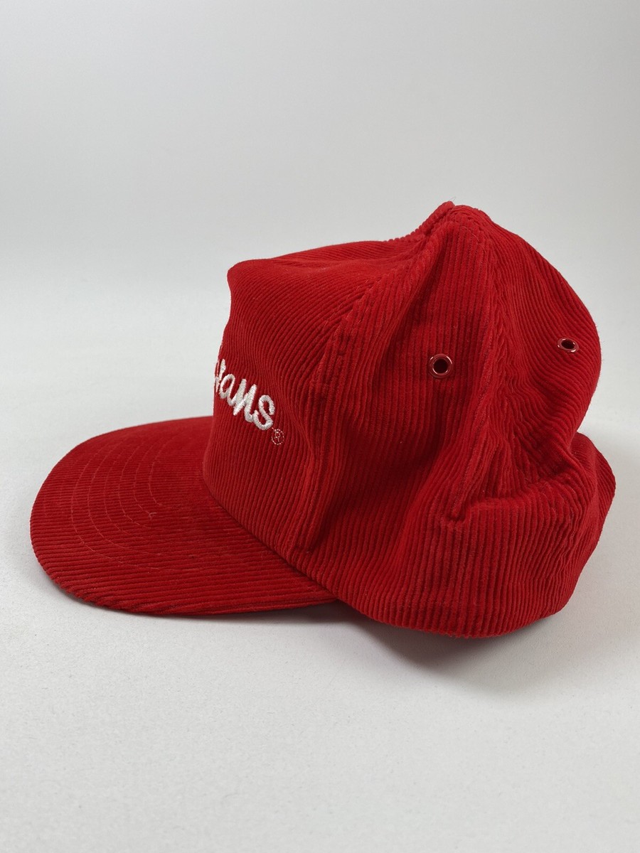 Bob Evans コーデュロイキャップ VINTAGEレッド企業 Bob Evans コーデュロイキャップ VINTAGEレッド企業