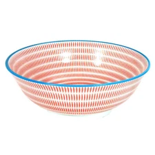 2 PCS. Japanese 7.5" Rice Soup Noodle Udon Bowl Red Tokusa Sendan Made in Japan