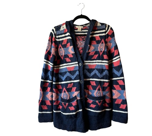Long Cardigan Sweater Button Front 