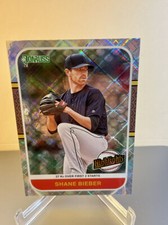Shane Bieber 2021 Donruss Silver Parallel Highlights Card #H12