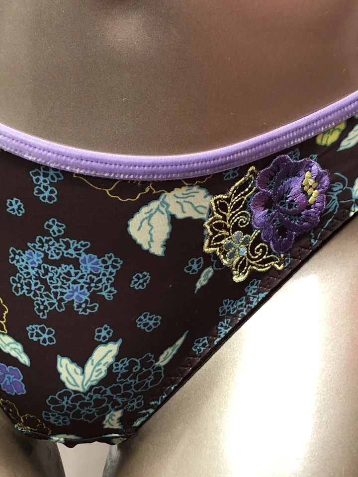 Unterhose Blumenmotif Frau Freya Farbe Brown Neu - Bild 2 von 4