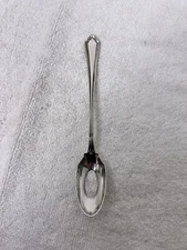 ALVIN Sterling 1910 Pierced Bowl Short Handle Olive Spoon Hamilton 6 1/4"