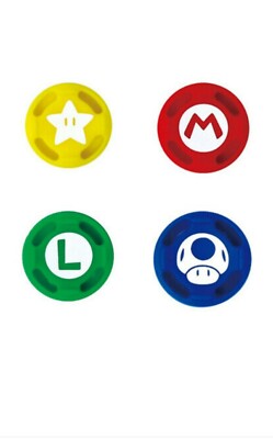 8er Set Mario Nintendo Switch Controller Thumbstick Gummi Kappen Grip Silikon