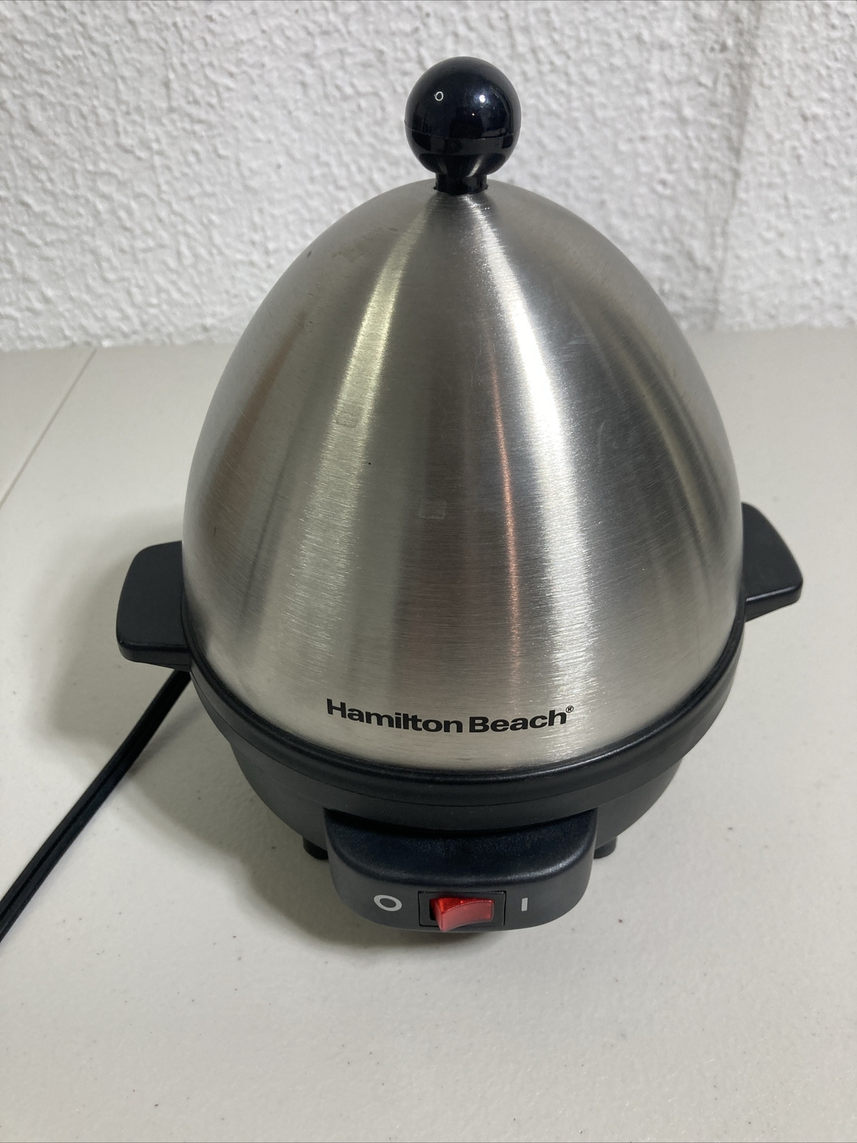 Hamilton Beach 25503 Egg Cooker with BuiltIn Timer Silver/Black 40094255030 eBay