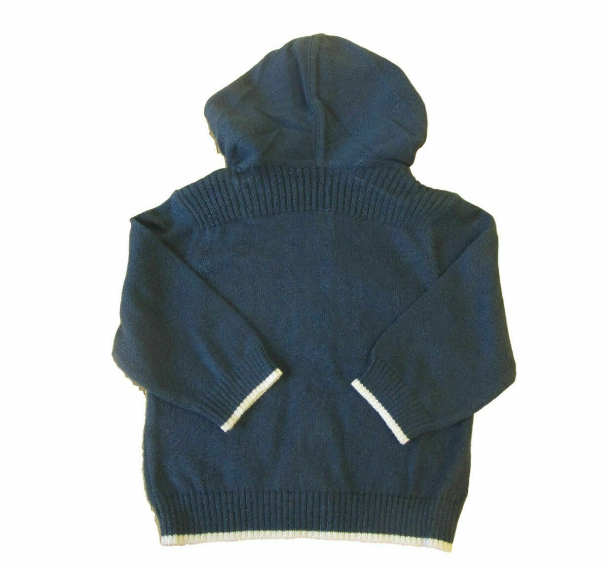 Ex M&S Baby Boys Navy Blue Hooded Cardigan Jacket Knitwear 3 6 9 12 18