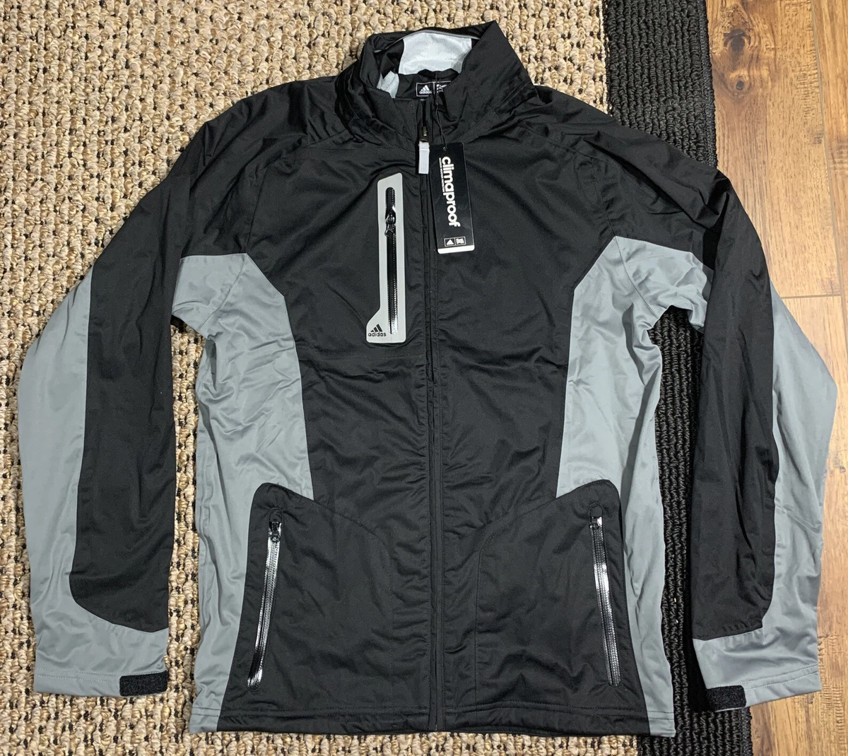 adidas Climaproof Advance Regenjacke schwarz grau Herren Gr. S 160