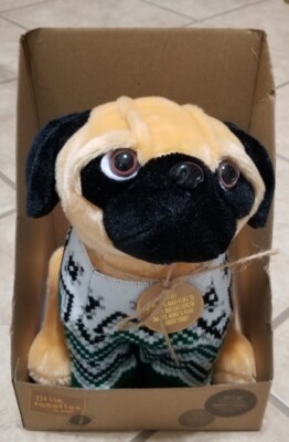 Little Toasties Pug In Sweater 10 Inch Plush With Microwavable Pouch