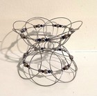 FOLDING SILVER & BEEDS- WIRE MANDALA MEDITATION AID Puzzle | Fidget puzzle — photo 2