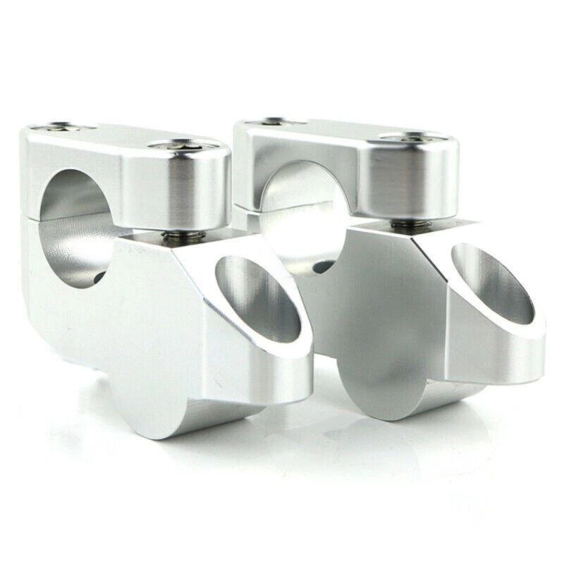 2x Motorcycle 7/8" 22mm Handle Bar Mount Holder Clamps Titanium Aluminum Parts - Image 2 of 4