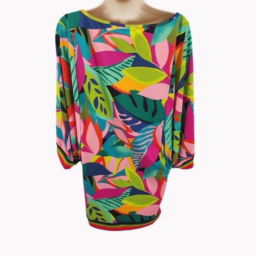 Trina Turk Women's Small Tropical Rainforest Print Dress Swim coverup NEW $152 - Picture 4 of 6
