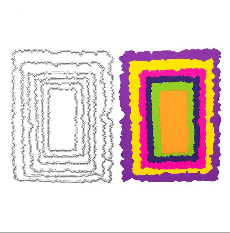 Rechteck Rahmen Metall Cutting Dies Scrapbooking Stanzschablone Handwerk Stencil - Bild 2 von 4