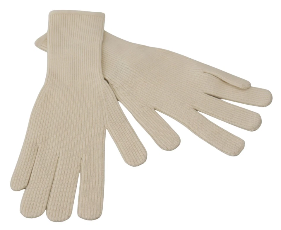 Guantes DOLCE & GABBANA para Hombres Blanco Cachemira Tejido Manos Mitón s. 9 / M 300usd Foto 4 de 4
