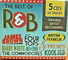 Best of R&B 5 CDS 60 TRACKs,NEW Commodores,Aretha Franklin,Four Tops,Kool & Gang