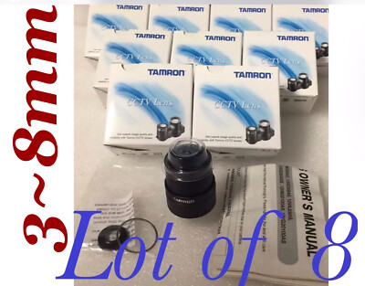 Lot 8 TAMRON Security Lens 3-8mm F1.0 1/3'' CS Manual Iris Focus Zoom Camera NEW!