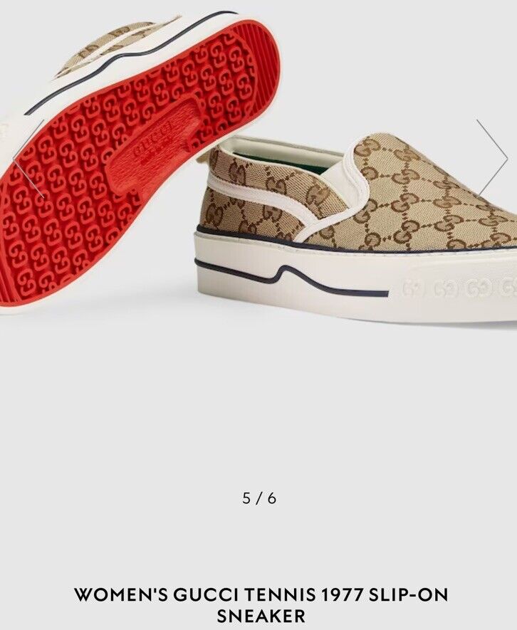 Gucci Woman's TENNIS 1977 SLIP-ON SNEAKER | eBay Gucci Woman's TENNIS 1977 SLIP-ON SNEAKER | eBay